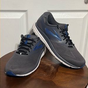 🔥Brooks Addiction 14 Men's Running Shoes, Gray/Blue- Size 12D Medium - Like NEW